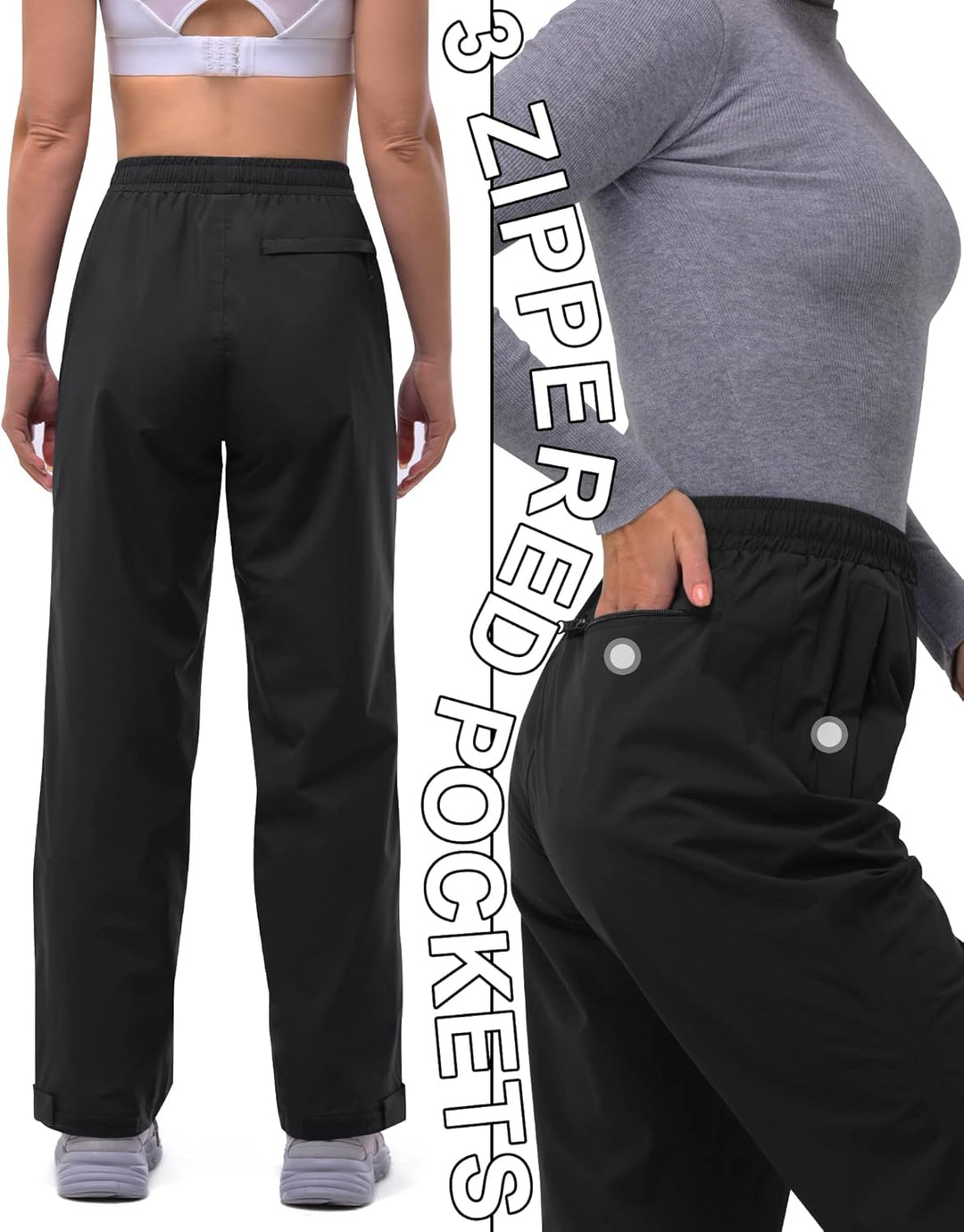 33,000ft Regenhose Damen Wasserdicht Atmungsaktiv Wanderhose Fahrrad Überziehhose Leichte Winddicht