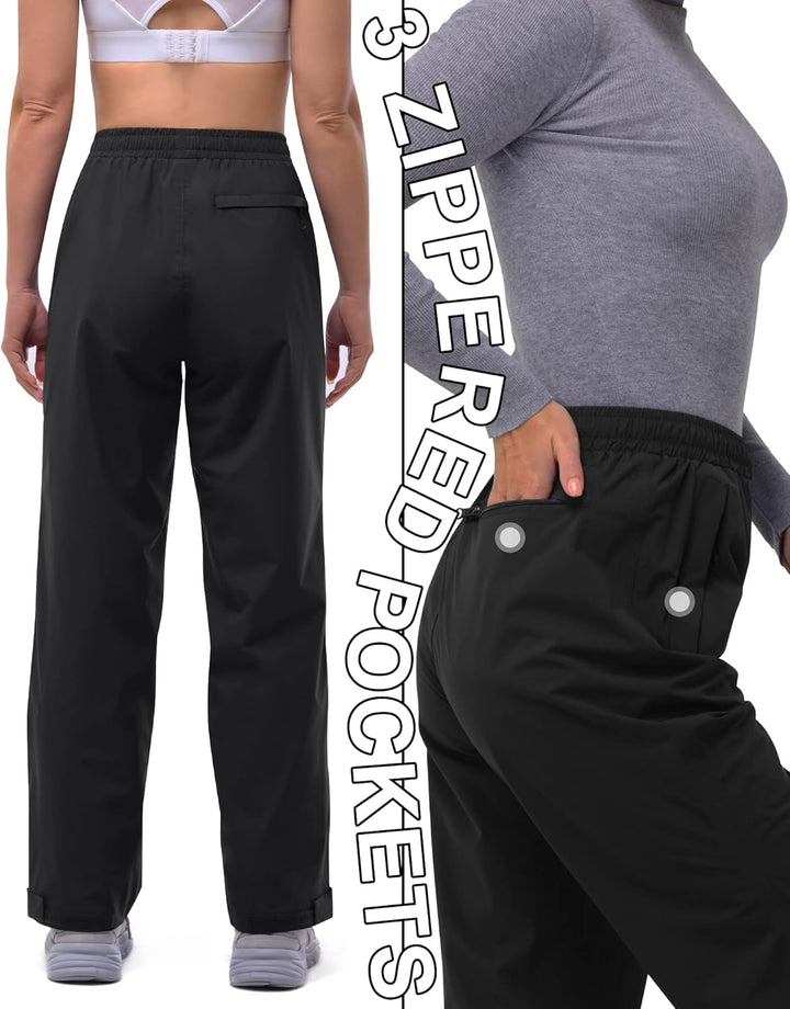 33,000ft Regenhose Damen Wasserdicht Atmungsaktiv Wanderhose Fahrrad Überziehhose Leichte Winddicht