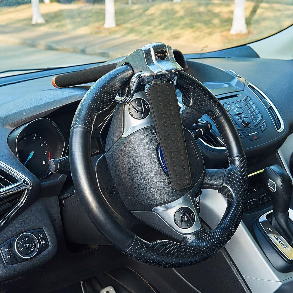 Blueshyhall Lenkradkralle Lenkradsperre Diebstahlsicherung Lenkrad Auto (SCHWARZ), Schwarz