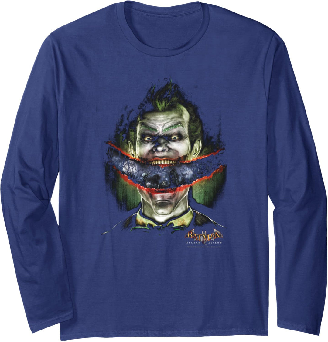 Batman: Arkham Asylum Joker Crazy Lips Langarmshirt
