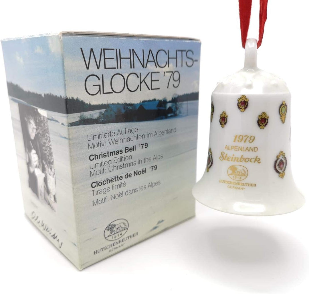 Hutschenreuther Weihnachtsglocke 1979*Rarität, Porzellanglocke, Weihnachten, Anhänger, Baumschmuck