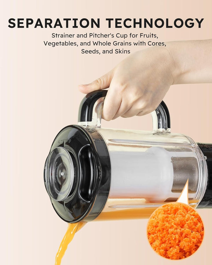 Sangcon 5 in 1 Standmixer und Smoothie Maker, 500W für Shakes und Smoothies Fleisch Gehackt, 3 Gesch
