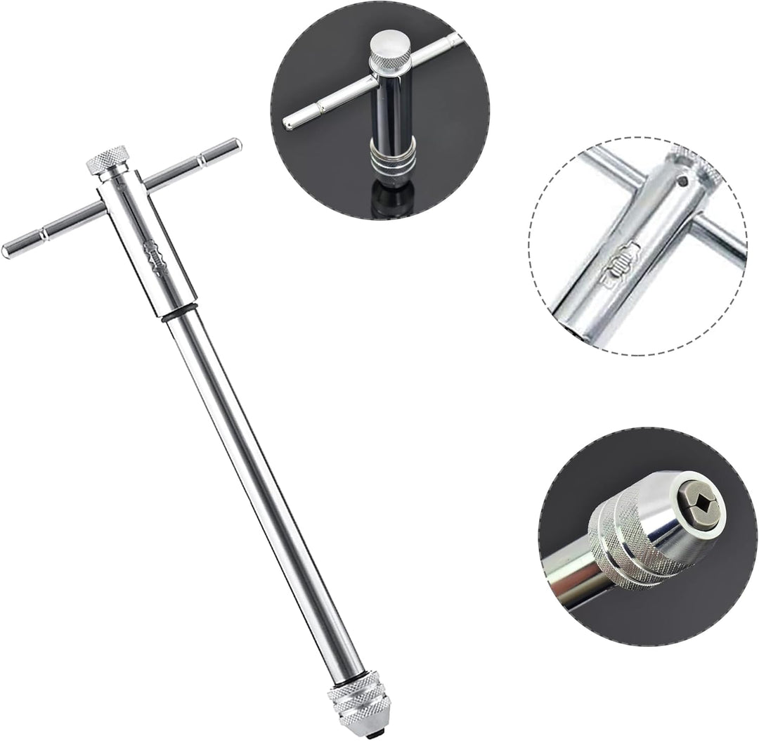 Gewindebohrer Verlängerung, Windeisen für Gewindebohrer, M5 - M12 Lang Werkzeughalter mit Gleitgriff