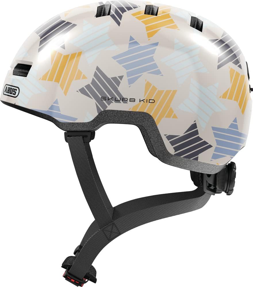 ABUS Kinderhelm Skurb Kid - robuster Fahrradhelm im Skater-Look mit Platz für einen Zopf und vielfäl