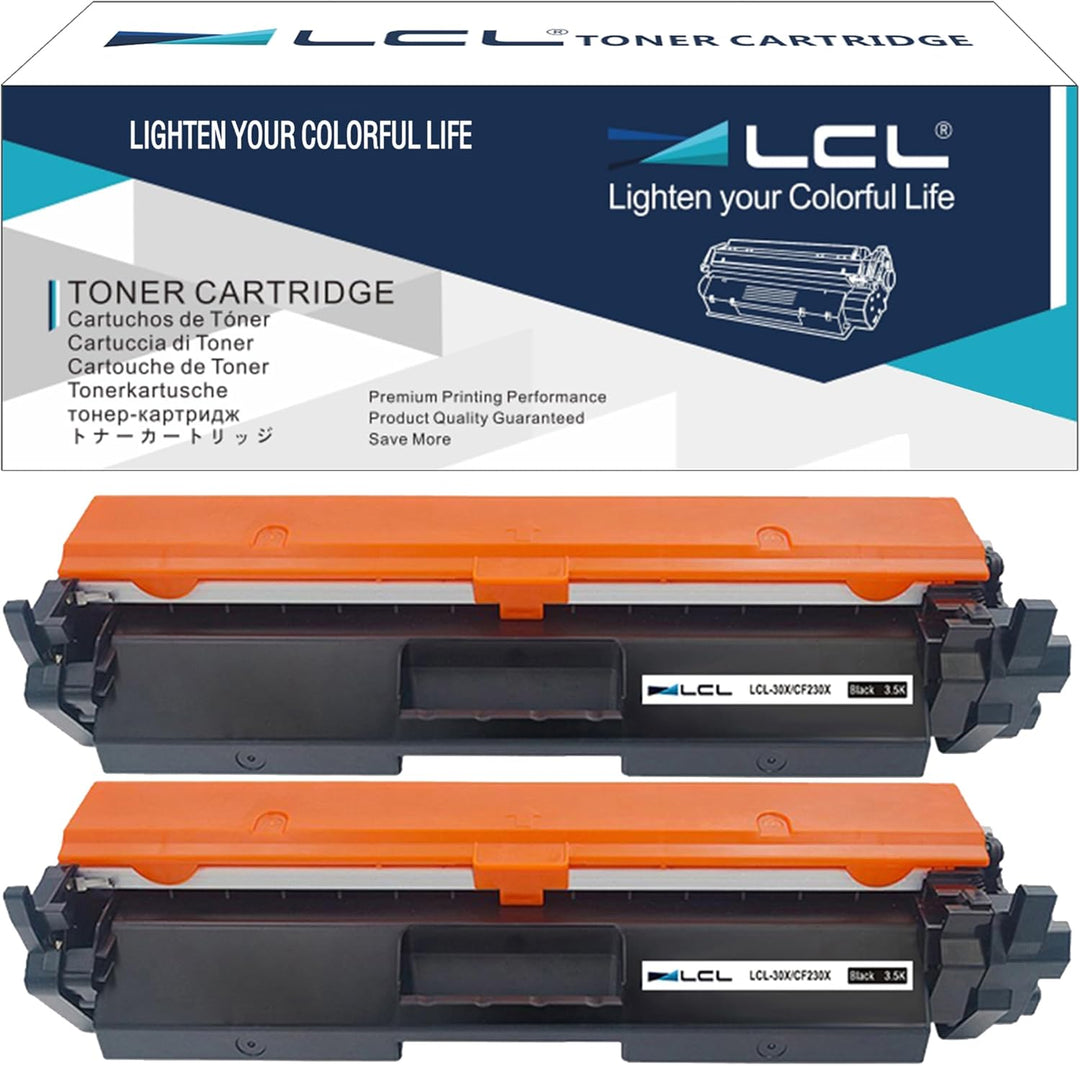 LCL Kompatibel Toner 30A 30X CF230A CF230X CRG220 High Yield (2Schwarz) Kompatible für HP Laserjet P