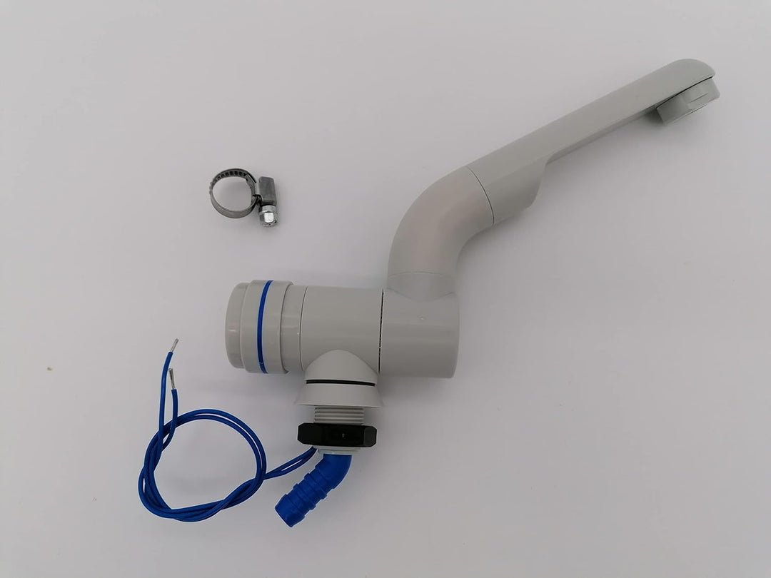 CR-MOESANCO® Automatischer Wasserhahn für Wohnwagen, 12 V, für Wohnmobil, Waschtisch, Boot (grau), G