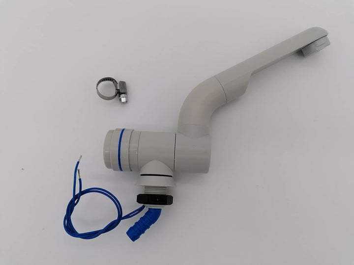 CR-MOESANCO® Automatischer Wasserhahn für Wohnwagen, 12 V, für Wohnmobil, Waschtisch, Boot (grau), G