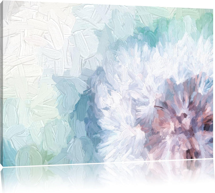 Pixxprint Zauberhafte Pusteblume als Leinwandbild/Grösse: 100x70 / Wandbild/Kunstdruck/fertig bespan