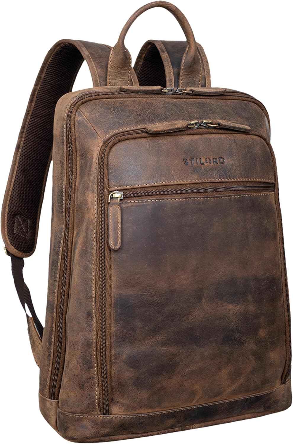 STILORD 'Watson' Laptop Rucksack 15.6 Zoll Leder Backpack Business Lederrucksack Herren Rucksack XL