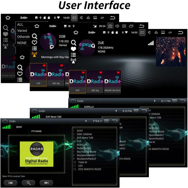 Hikity DAB/DAB+ Digital Adapter Tragbarer DAB+ Radio Tuner Empfänger mit Antenne+SMA Glass Antenne S