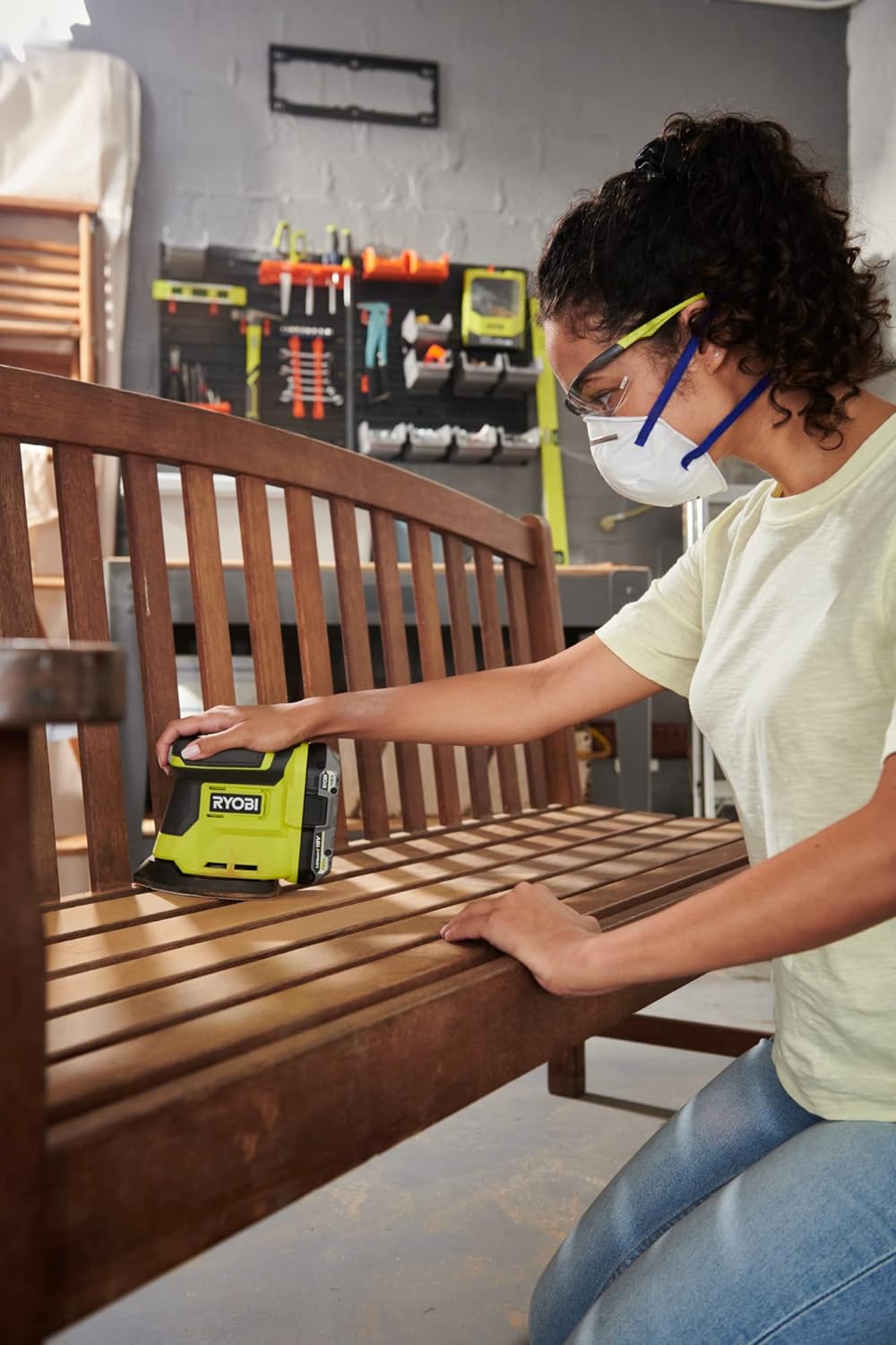 RYOBI 18 V ONE+ Akku-DELTA-Vibrationschleifer RPS18-0 (1,8 mm Schwingkreisdurchmesser, Schleifteller