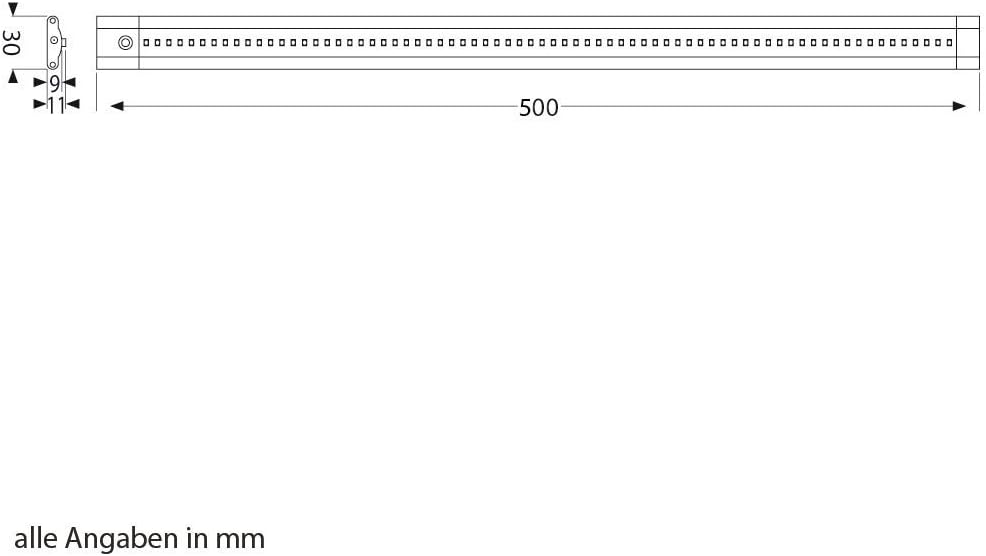 ledscom.de LED Unterbau-Leuchte SIRIS weiss matt mit Bewegungsmelder, flach, je 50cm, je 655lm, weis