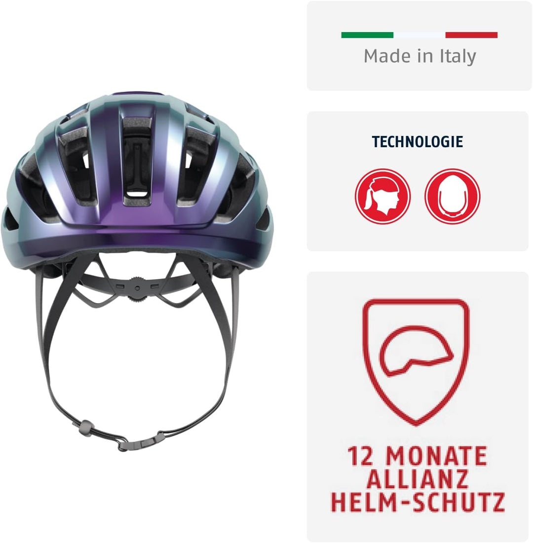 ABUS Rennradhelm PowerDome MIPS - leichter Fahrradhelm mit cleverem Belüftungssystem und Aufprallsch