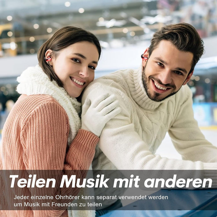 Open Ear Kopfhörer kabellos Bluetooth Luftleitung Knochenschall Sportkopfhörer Wireless Ear Clip Bon