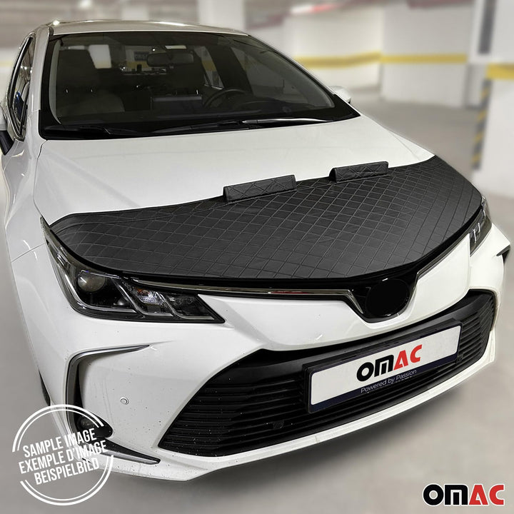 OMAC Schwarz Halb Haubenbra Steinschlagschutz kompatibel mit Mercedes Sprinter W901 2001-2006 Diamon