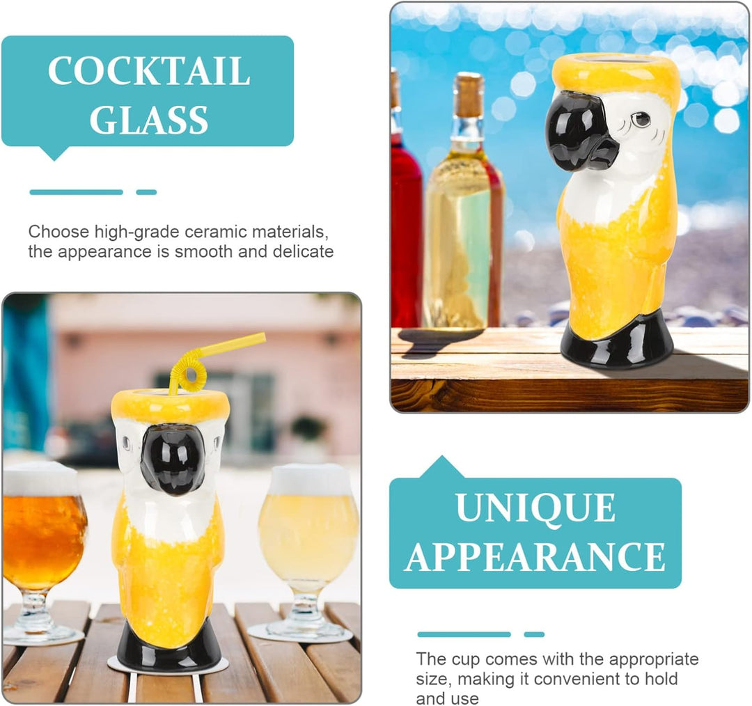 TOPBATHY Hawaiianisches Weinglas Einzigartiger Cocktail- Becher. Party Tiki Cup. Hawaiianisch Trinkg
