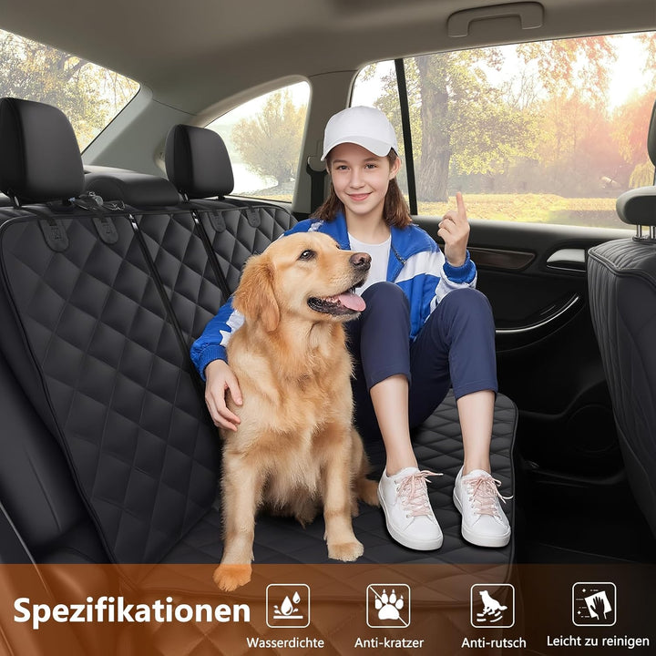 Alfheim Hundedecke Auto Rückbank, Autoschondecke Hund Rücksitz universelle Passform für die meisten
