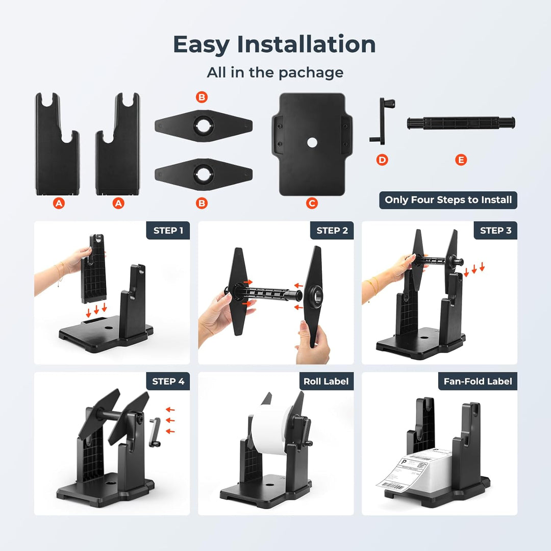 MUNBYN Etikettenhalter Ideal für Desktop-Thermoetikettendrucker und Etikettendrucker ITPP941 & ITPP1