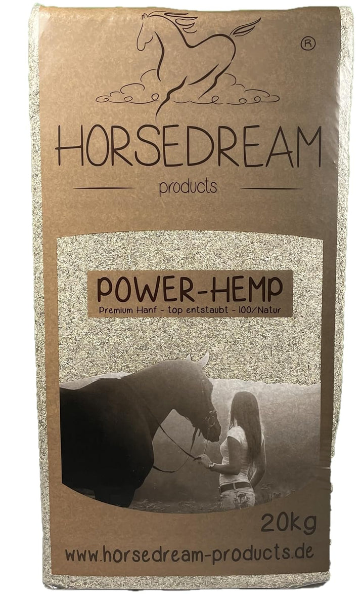 HORSEDREAM Power-Hemp super | Hanfeinstreu | für Pferde & Kleintiere - Hühner, Meerschweinchen, Kani