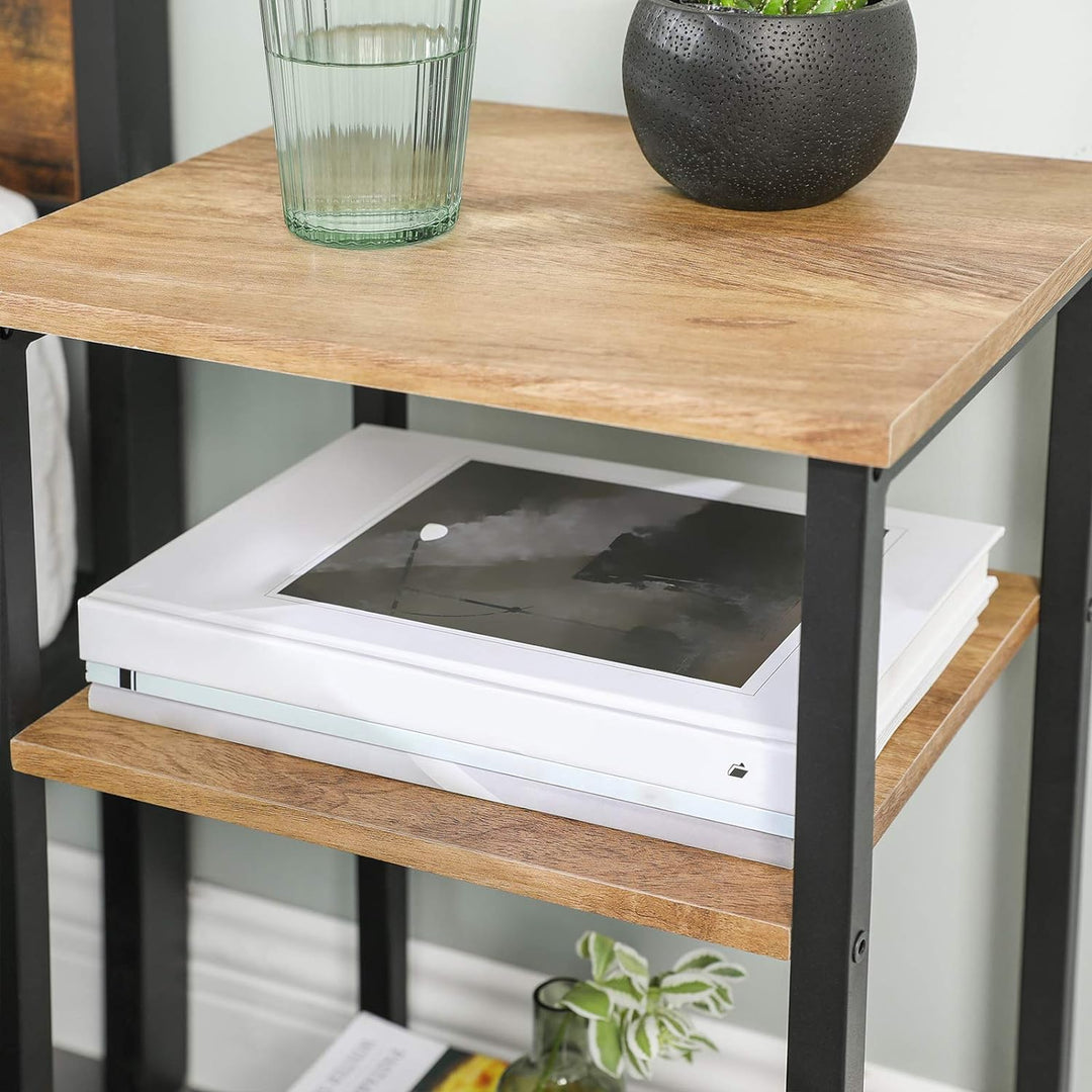 VASAGLE Beistelltisch, Nachttisch, Kleiner Sofatisch, Schlafzimmer, Wohnzimmer, einfacher Aufbau, st