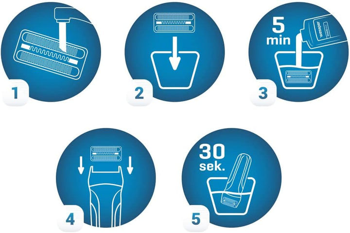 Wessper Scherkopfreiniger zum Nachfüllen geeignet für die Rasierer von Braun Clean & Renew Synchro A