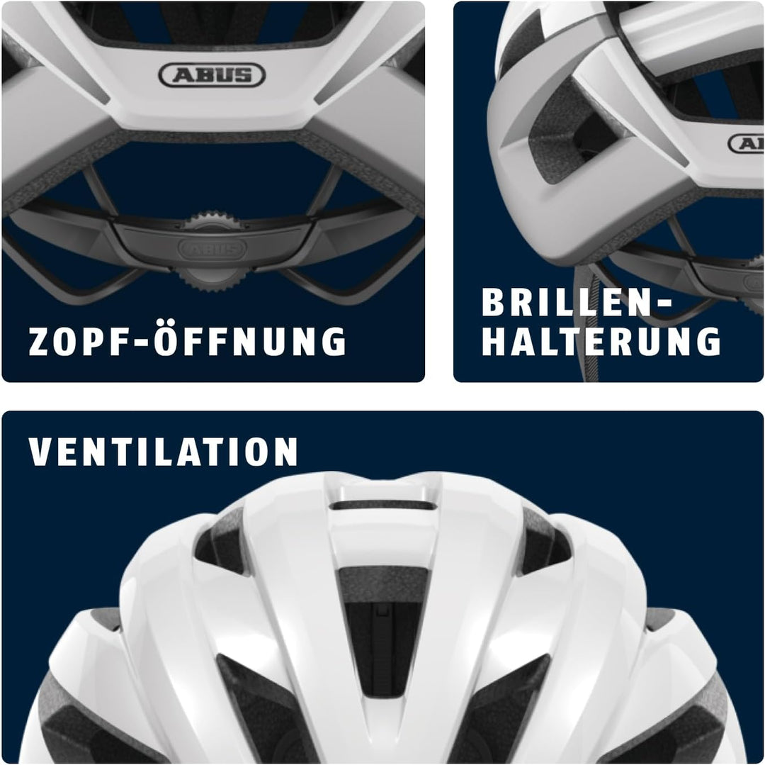 ABUS Rennradhelm StormChaser - Leichter und komfortabler Fahrradhelm für professionellen Radsport fü