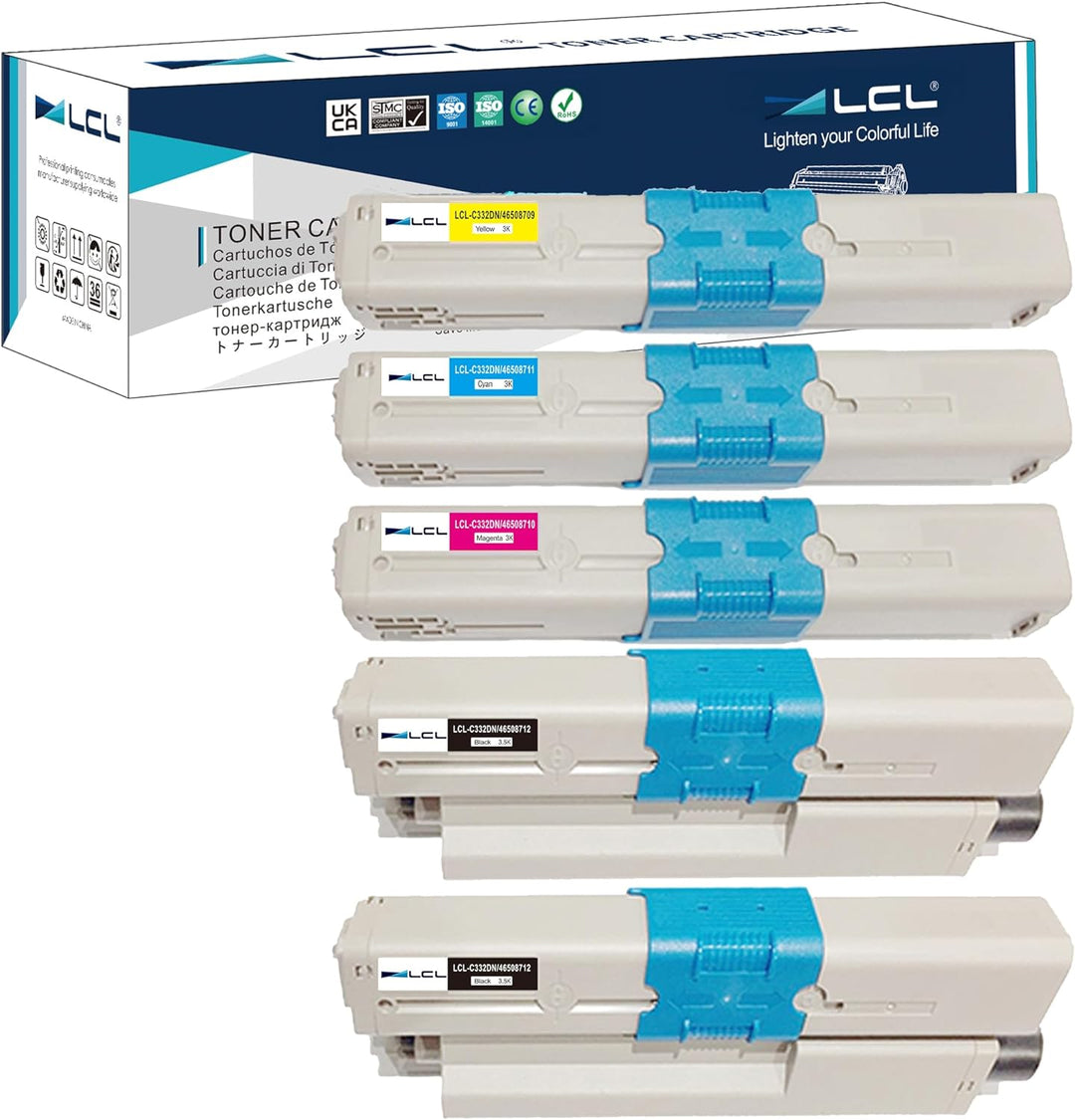 LCL Kompatibel Toner C332dnw C332dn c332 MC363dnw MC363dn MC363 46508716 46508712 46508711 46508710