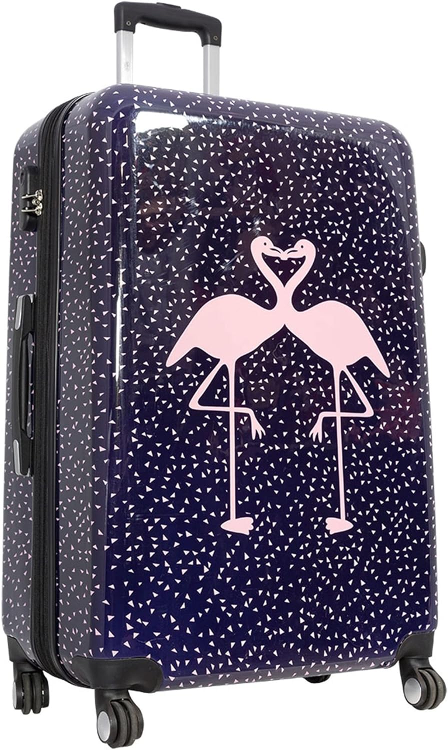 Bowatex Bunter Mittelgrosser Reisetrolley Flamingo Trolley Motivkoffer Vogel 70Li