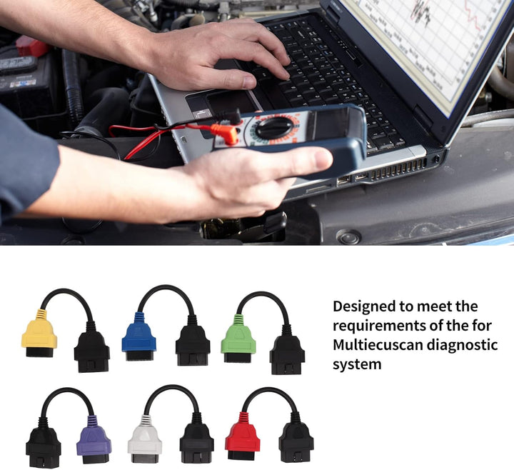 OBD2 Adapterkabel, 6 Stück für MultiECUScan Adapterkabel, OBD2 Diagnose ECU Scan Tool Kabelersatz fü