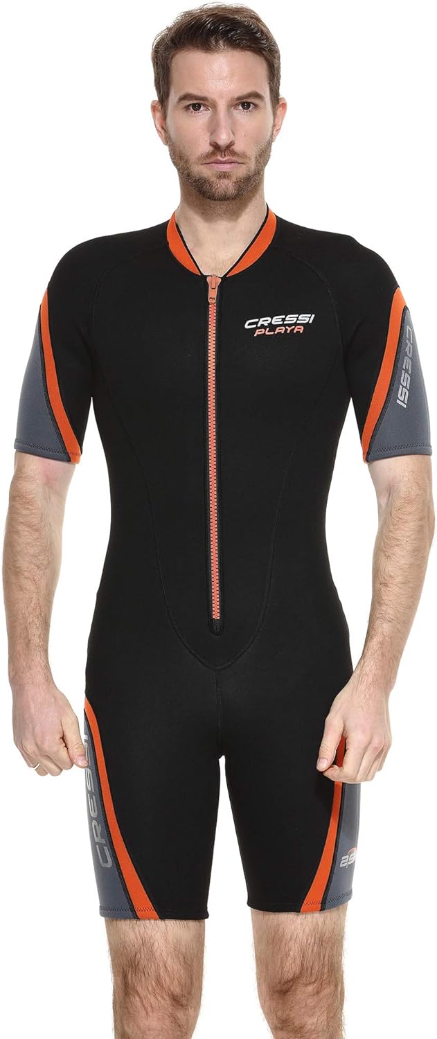 Cressi Playa Man Wetsuit 2.5 mm - Men's Premium Neoprene Wetsuit Shorty for Snorkeling, Diving, Swim