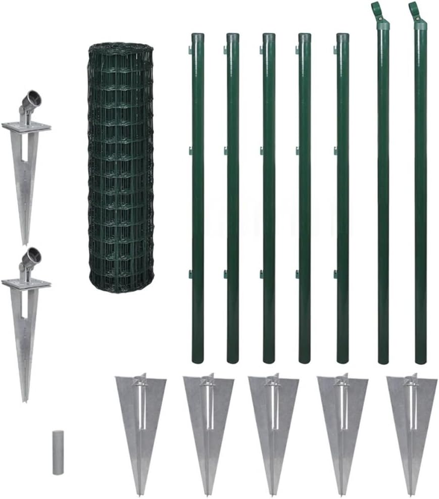 Festnight Maschendraht Gitterzaun Gartenzaun Zaunsatz Maschendrahtzaun Drahtzaun 10 x 1m