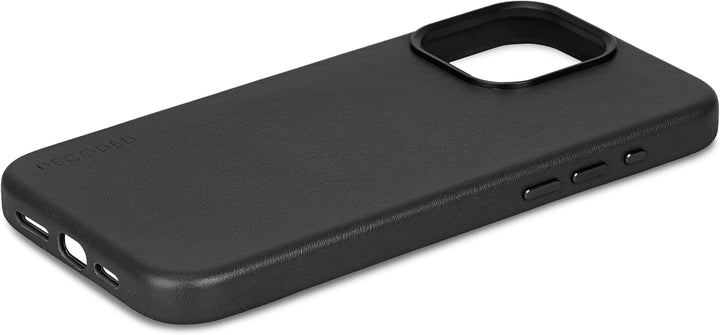 DECODED Lederhülle für iPhone 15 Pro Max (6,7 Zoll), schützende und stossfeste Hülle, Premium echtes