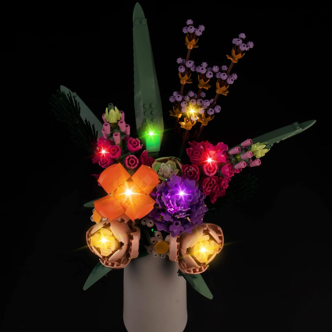 Led Licht Set Kompatibel mit Lego Blumenstrauss, Led Beleuchtungs Set Compatible with Lego 10280 Flo