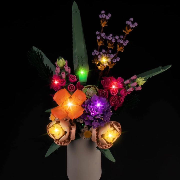 Led Licht Set Kompatibel mit Lego Blumenstrauss, Led Beleuchtungs Set Compatible with Lego 10280 Flo