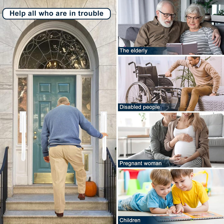 Treppe Handläufe, Edelstahl Treppengeländer Handlauf mit Beschlägen für 1-5 Stufen, Hochbelastbare H