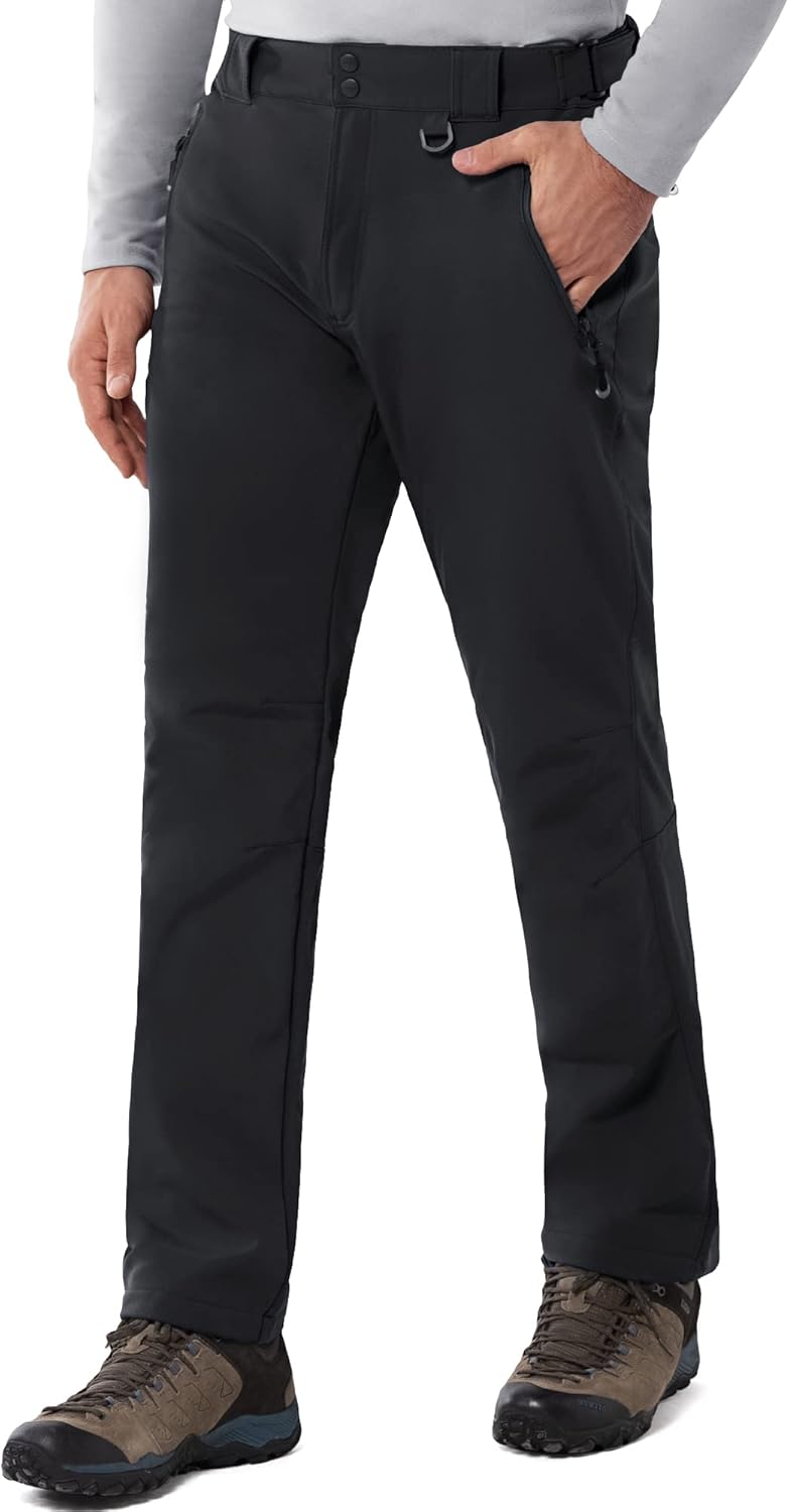 33,000ft Outdoorhose Herren Softshellhose Wasserdicht Winddicht Skihose Warm Fleece Gefüttert Arbeit