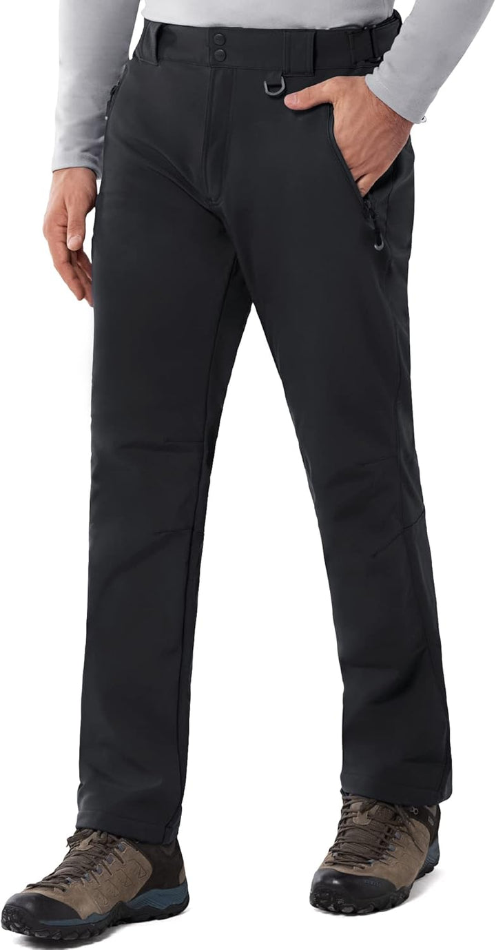 33,000ft Outdoorhose Herren Softshellhose Wasserdicht Winddicht Skihose Warm Fleece Gefüttert Arbeit