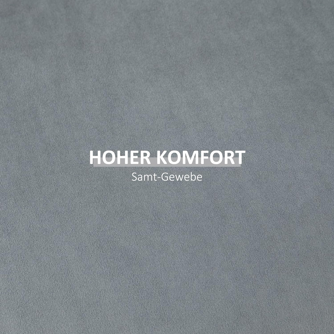 HOMCOM 2-in-1 Ottomane Sitzhocker Runde Polsterhocker Fussbank inklusive Stauraum, abnehmbaren Decke