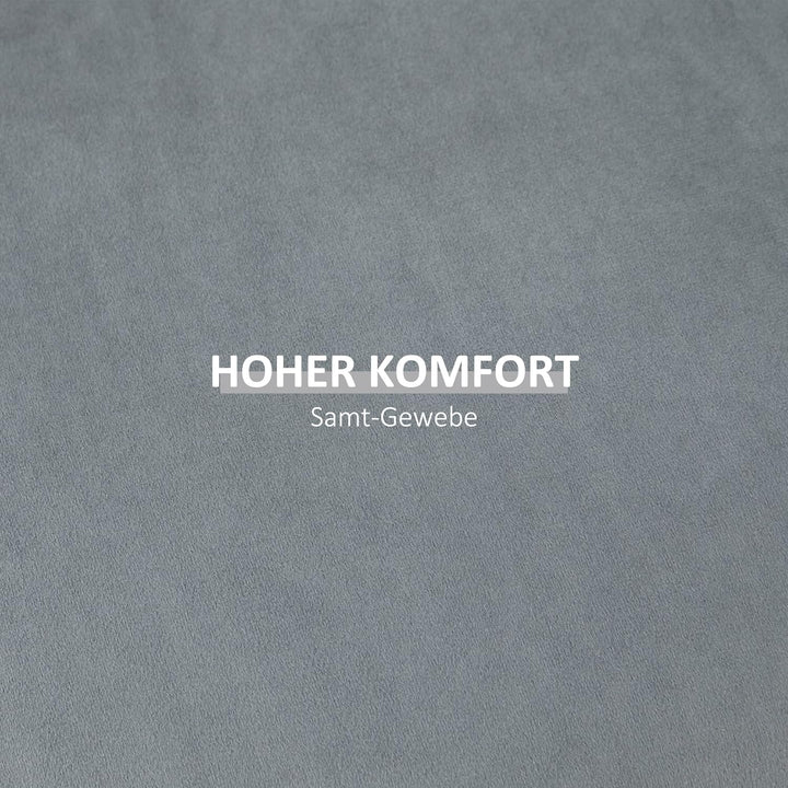 HOMCOM 2-in-1 Ottomane Sitzhocker Runde Polsterhocker Fussbank inklusive Stauraum, abnehmbaren Decke