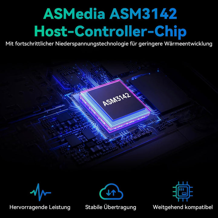 ELUTENG USB C PCIe Karte 2 Ports 2 x 10Gpbs, PCI Express PCIe X4 USB C 3.2 Gen2 Erweiterungskarte 20