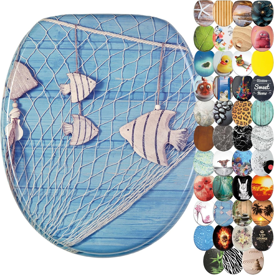 Sanilo WC Sitz mit Absenkautomatik, viele schöne Toilettendeckel zur Auswahl, hochwertige und stabil