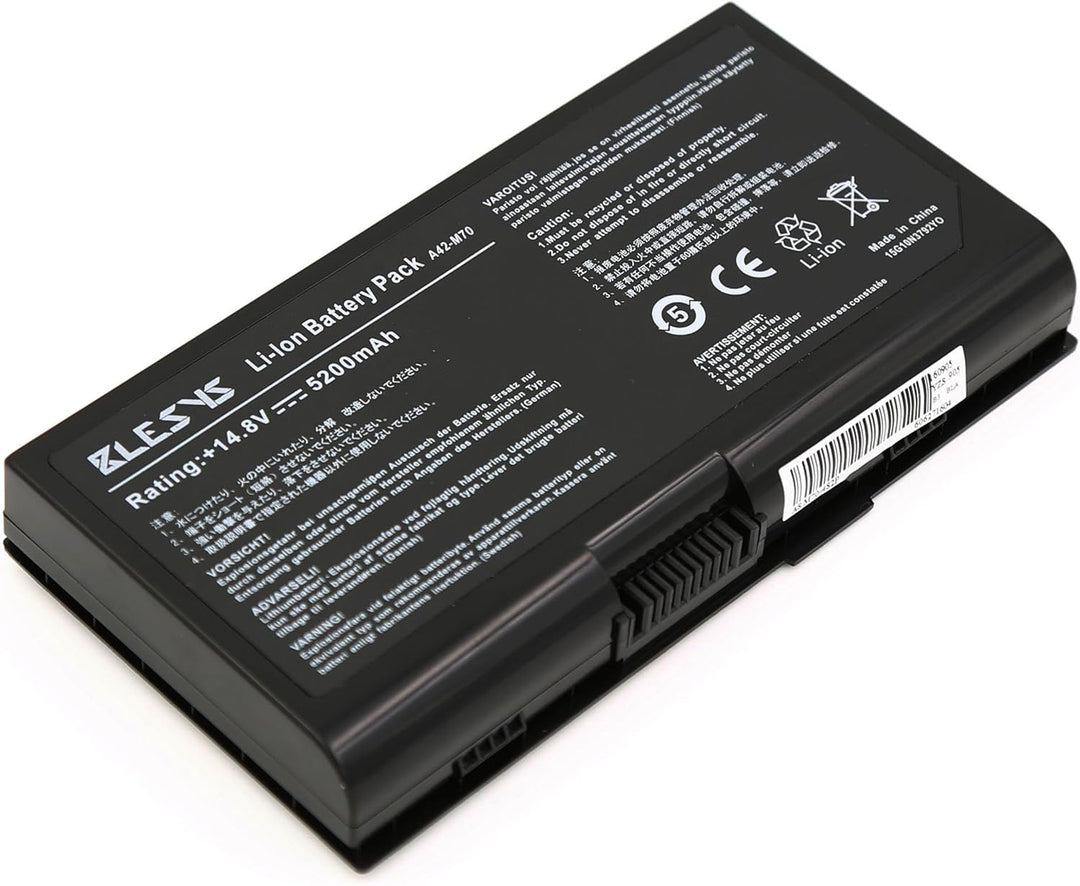 BLESYS 14.8V A42-M70 Akku für ASUS M70V X71 G71 X72 N70SV Serie Laptop 4400mAh