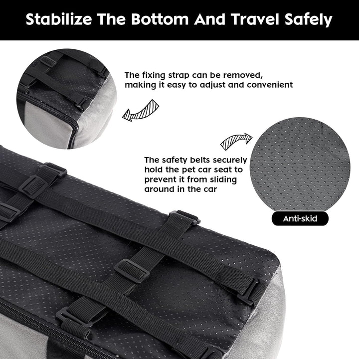 Arkyomi Hunde autositz,Mittelkonsole für Hunde Katzen,kleine Stabiler hundeautositz mit Gurt,Abnehmb