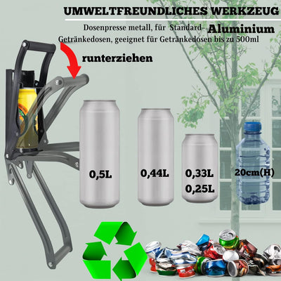 MinliGUY Dosenpresse für Grosse Dosen, Metall Dosenquetscher Recycling Werkzeug für Aluminium-Geträn