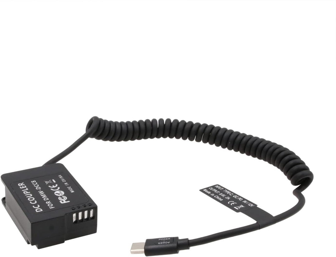 HangTon Power Bank QC PD 9V USB-C Dummy Akku für Panasonic G5 G7 G80 G99 FZ2500 FZ300 Sigma FP Kamer