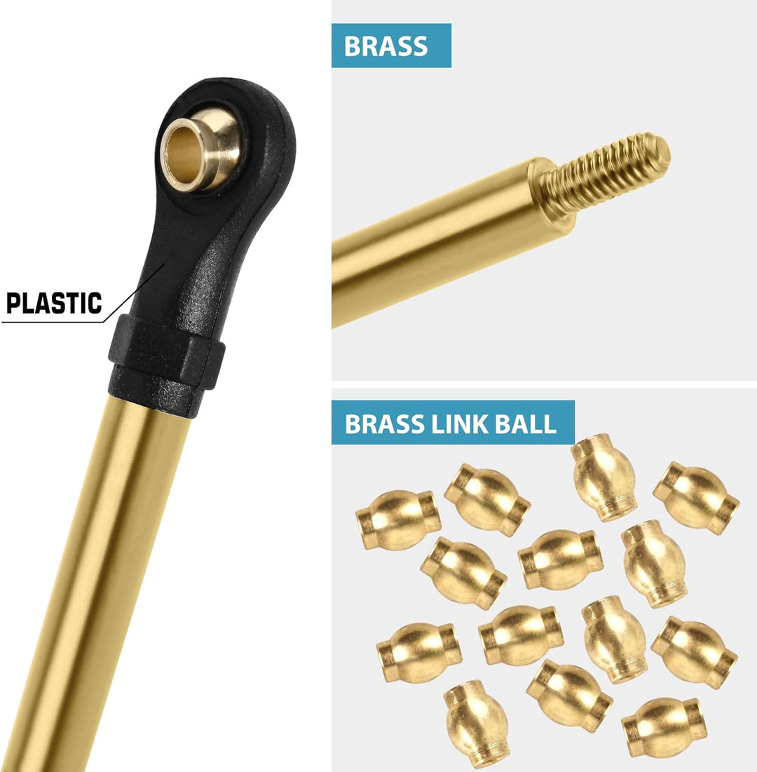 INJORA 8PCS Messing High Clearance Lenker Set für 1/18 RC Crawler TRX4M High Trail K10