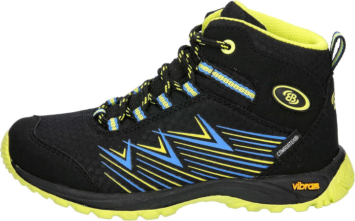 Brütting Unisex Kinder Chesna High Cross-Laufschuhe 32 EU Schwarz Blau Lemon, 32 EU Schwarz Blau Lem