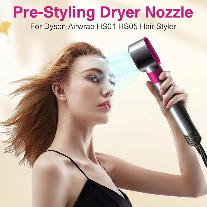 Vorstyling-Trockner-Aufsatzdüse Ersatz für Dyson Airwrap Styler rotierende Lockenfässer Haarzubehör,