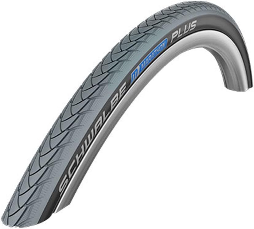 Schwalbe Marathon Plus Wheelchair Clincher Tyre (37-540 - 24x1,375 - Black/Grey) Schwarz, Schwarz