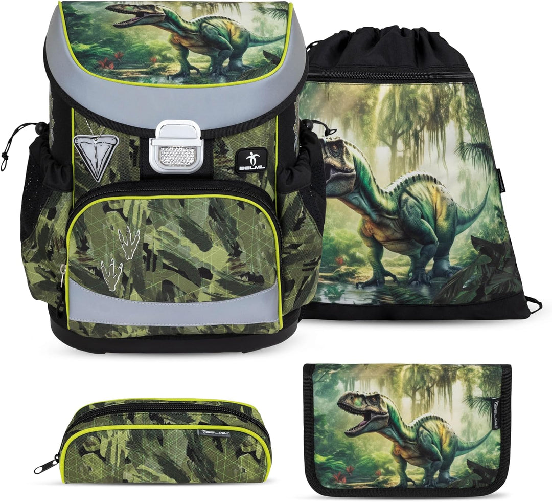 Belmil Mini-Fit Schulranzen Set 4 -teilig (405-33/AG/S) (Lost World), Lost World